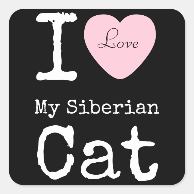 J'Ai Coeur Mon Sticker Sibérien (Devant)