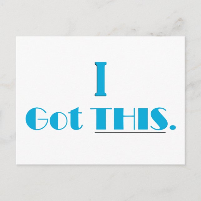J'ai compris, carte flash d'affirmation quotidienn (Devant)