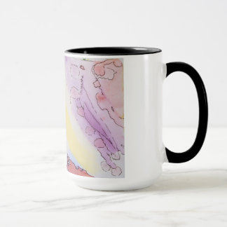 J'ai créé la conception colorée sur cette tasse