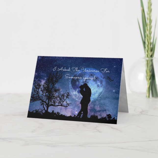J'ai demandé à l'Univers - Carte Saint Valentin (Devant)