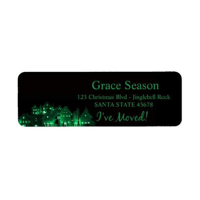 J'ai déménagé des maisons de Noël éclairées (Devant)