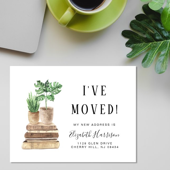 J'ai déménagé des Plantes Boho Moving Faire-part (Créateur téléchargé)