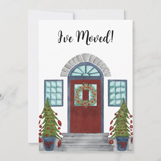 J'ai déménagé ! Maison de Noël Invitation (Devant)