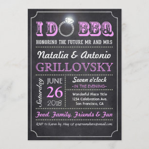 J'AI DES Invitations BBQ  Chalet et anneau de diam