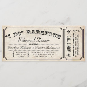 J'AI DES Invitations BBQ Dîner de répétition