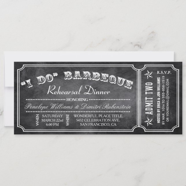 J'AI DES Invitations BBQ | Dîner de répétition (Devant)