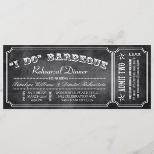 J'AI DES Invitations BBQ Dîner de répétition