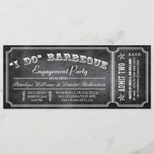 J'AI DES Invitations BBQ Fêtes de fiançailles