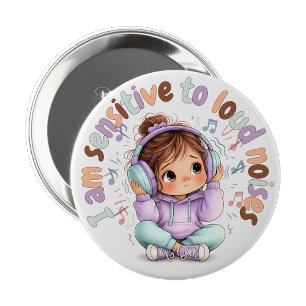 J'ai des problèmes sensoriels Badge à bouton éping