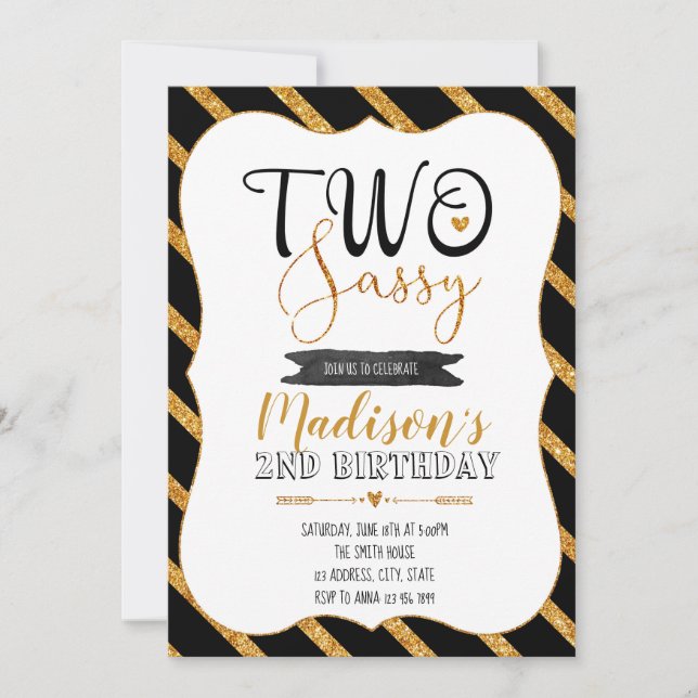 J'ai deux invitations faciles à fêter (Devant)