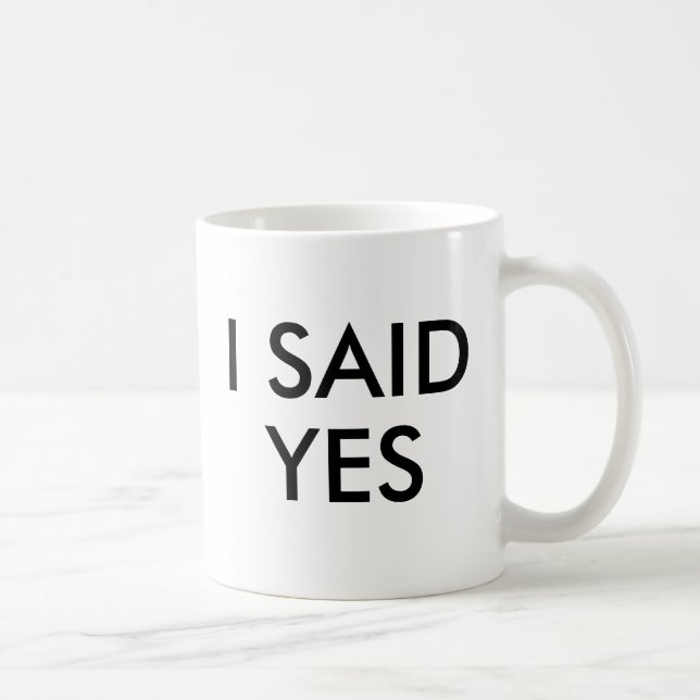 J'ai dit oui Mug | Jour du Mariage Fiançailles Val (Droite)