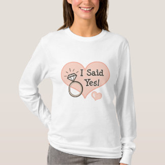 J'Ai Dit Oui T-shirt Fiançailles Long Manches