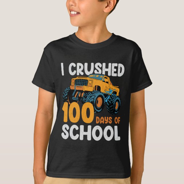 🎉 J'ai écrasé 100 Jours de T-shirt scolaire - Fun (Devant)