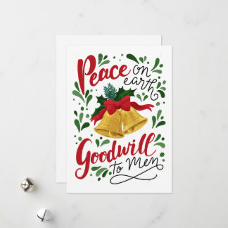 J'ai entendu les cloches Carte de vacances plate