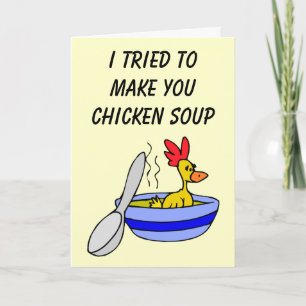 J'ai essayé de vous faire une carte de soupe au po