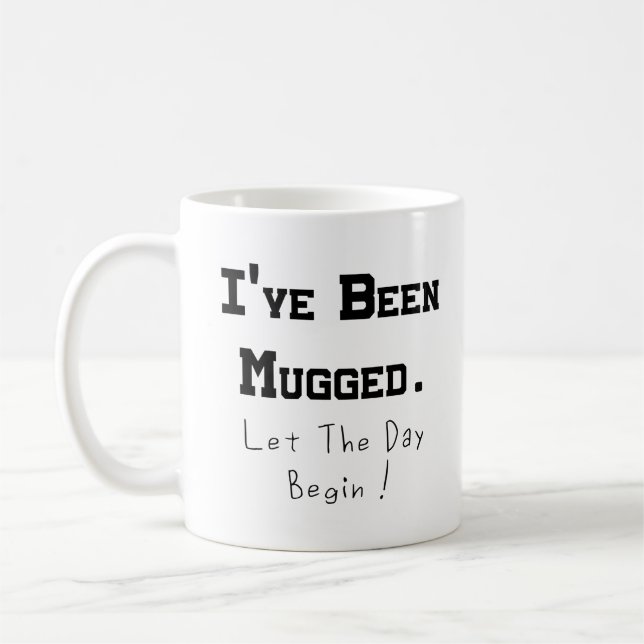 J'ai été assommé - Mug de café - Blanc (Gauche)