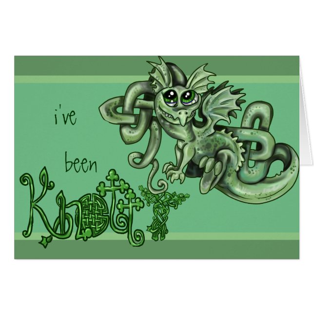 J'ai été Knotty~ lil Dragon Celtic Knot Card (Devant horizontal)