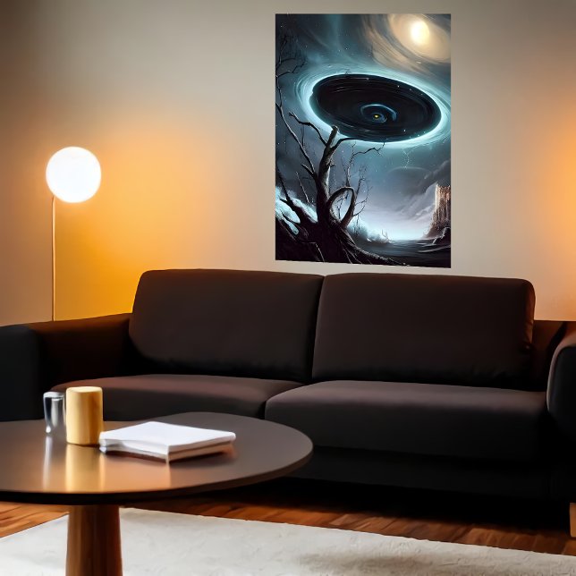 J'ai été tué par un trou noir | AI Art Poster (Créateur téléchargé)