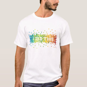 "J'ai fait ce" T-shirt de pixels (blanc)