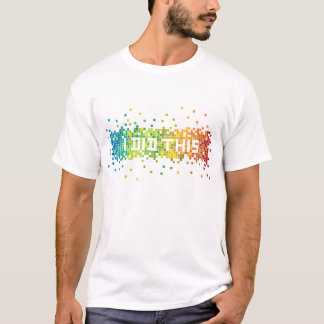 "J'ai fait ce" T-shirt de pixels (blanc)