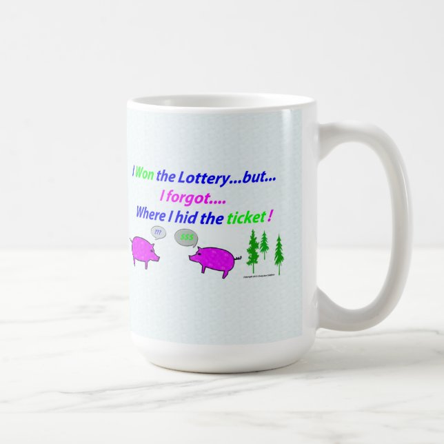 J'ai gagné la tasse de loterie (mais a caché le (Droite)