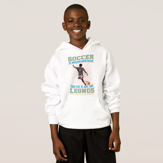 J'Ai Joué Au Football Avec Mon Sweat - shirt à cap (Devant entier)