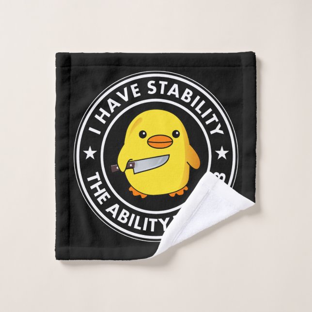 J'Ai La Stabilité De Stab Funny (Gant de toilette)