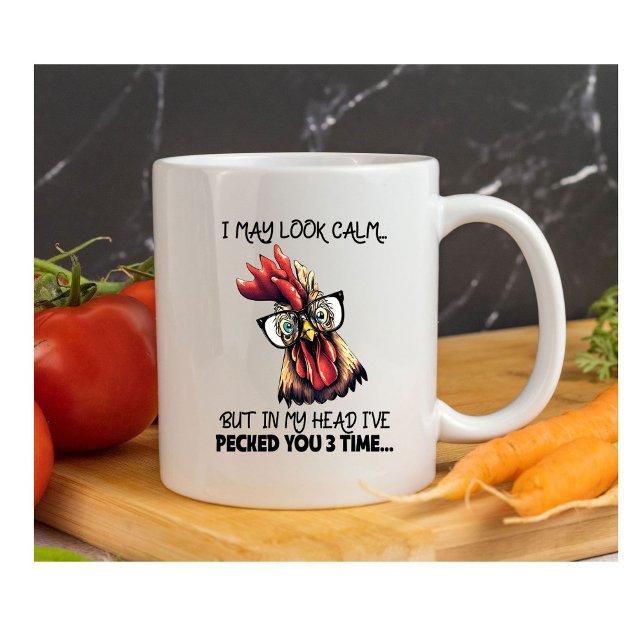 ‘J'ai l'air calme’ Café tasse (Créateur téléchargé)