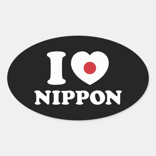 J'AI LE COEUR [AMOUR] STICKER OVAL NIPPON (Devant)