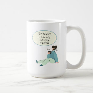 "J'ai le pouvoir. . . " Blanc 15 oz de Mug en céra