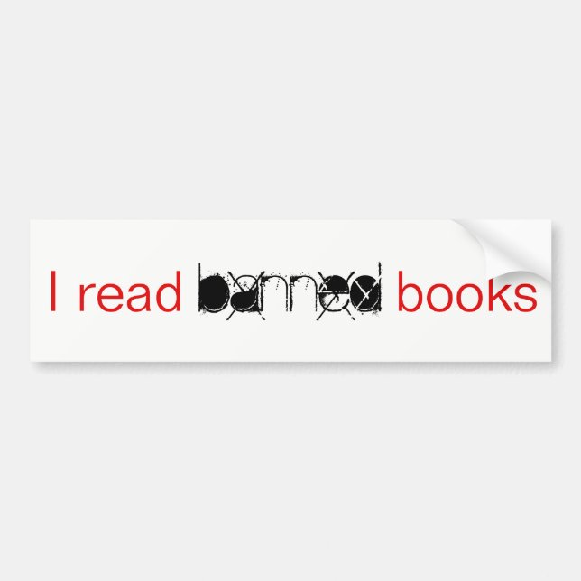 J'Ai Lu Banned Books Bumper Sticker (Devant)