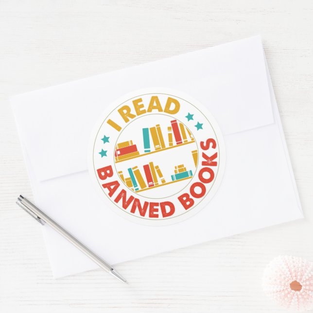 J'Ai Lu Des Livres Interdits Gros Stickers (Enveloppe)