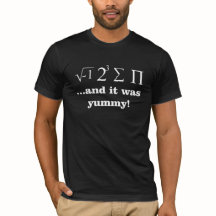 J'ai mangé un certain T-shirt ringard de maths de