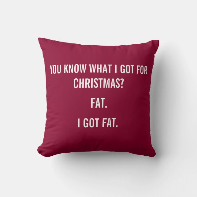 J'AI OBTENU LE FAT POUR LE COUSSIN DRÔLE DE NOËL - (Recto)