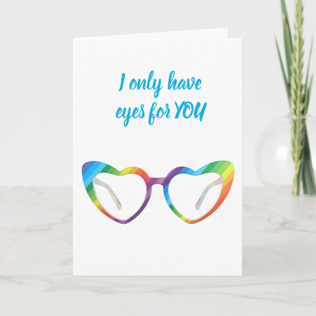 J'AI SEULEMENT LES YEUX "POUR VOUS" CARTE ANNIVERS (Devant)