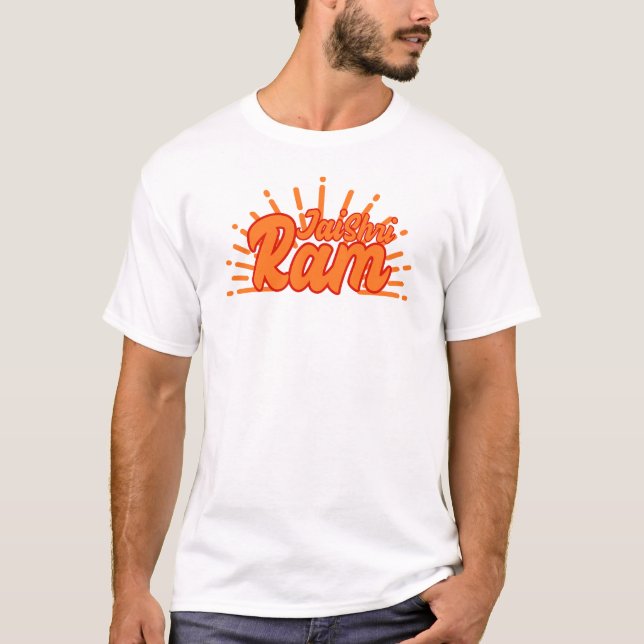 Jai Shree Ram Typgraphy T-Shirt (Front)