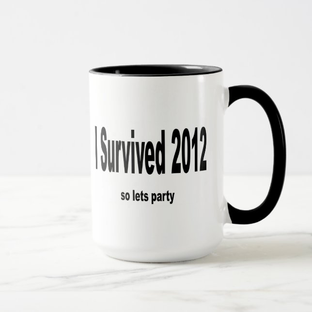 "J'ai survécu à 2012" tasses (Droite)