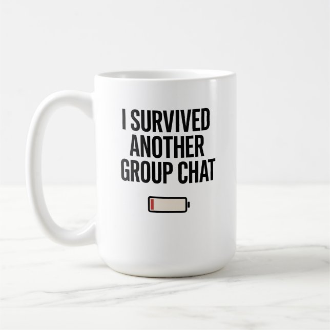 J'ai survécu à un autre groupe Conversation Mug (Gauche)