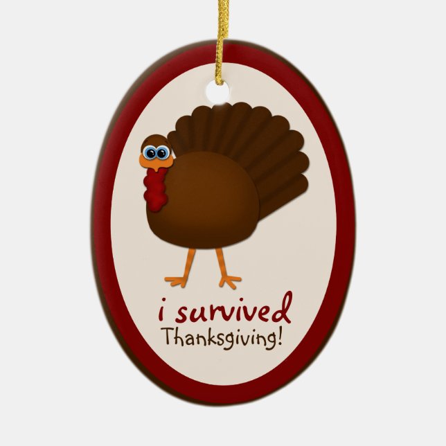 J'ai survécu au thanksgiving ! Ornement de Noël de (Devant)