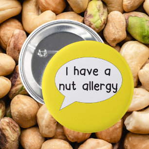J'ai un badge d'épingle d'allergie aux noix