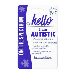 J'ai un badge d'identification personnel personnal