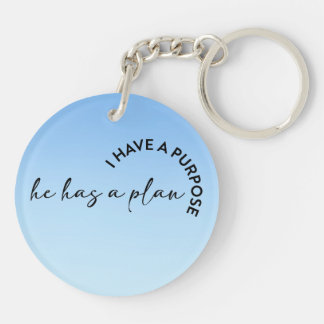 J'ai un but, il a un plan, chaîne de clés chrétien