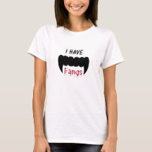 J'Ai Un T-shirt Vampire Halloween Fangs