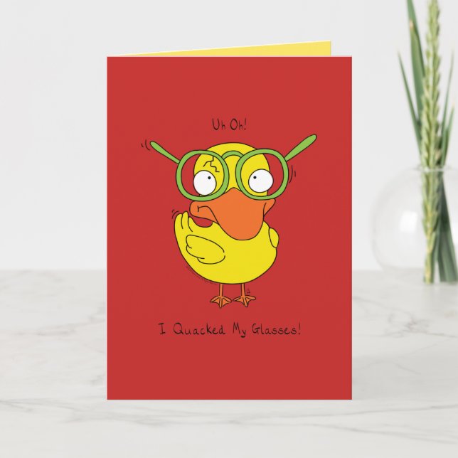J'ai volé mes lunettes - Carte de voeux pour canar (Devant)
