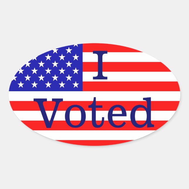 J'Ai Voté Des Stickers Électoraux Du Drapeau Améri (Devant)