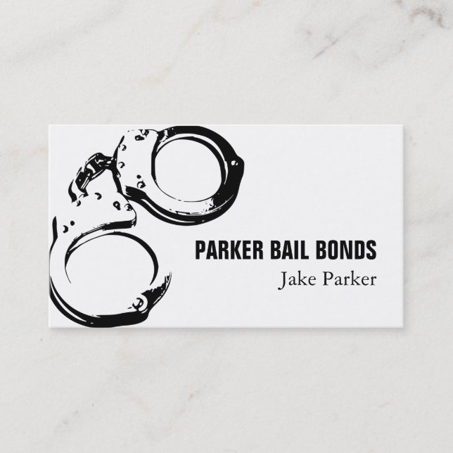 Jail Bail Bonds Company Business Card (Front)