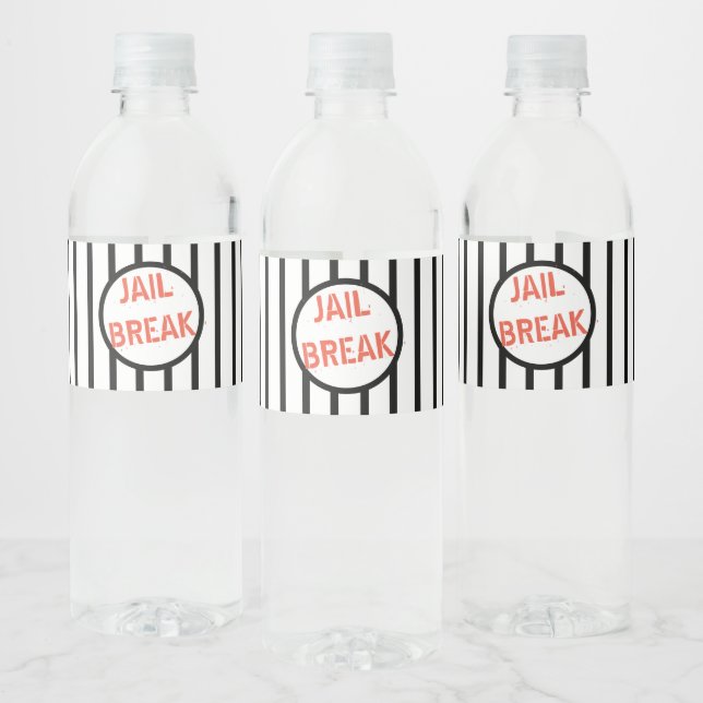 Jail Break Welcome Home Water Bottle Label (Bottles)