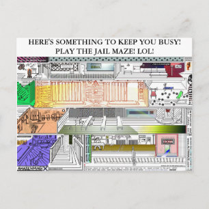 JAIL MAZE: SOMETHING TO KEEP YOU BUSY! PLA... POSTCARD
