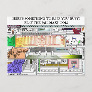 JAIL MAZE:  SOMETHING TO KEEP YOU BUSY! PLA... POSTCARD