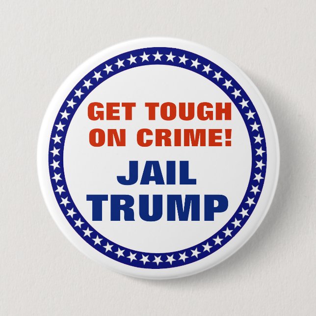 Jail Trump 3 Inch Round Button (Front)
